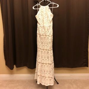 Brand new maxi laced halter dress
